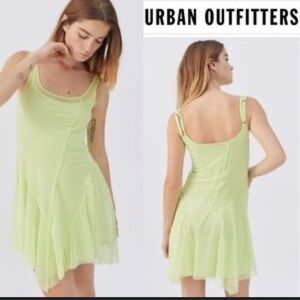 Urban Outfitters Lime Green asymmetrical dress
